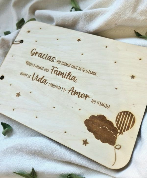 Libro de firmas en madera Baby Shower - Image 3