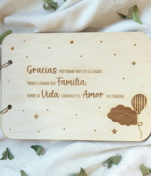 Libro de firmas en madera Baby Shower