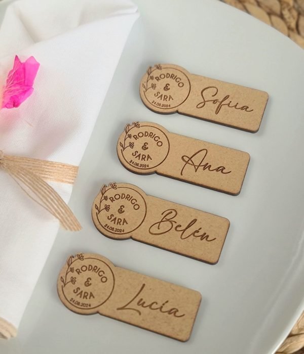 Marcasitios de madera estilo Sello