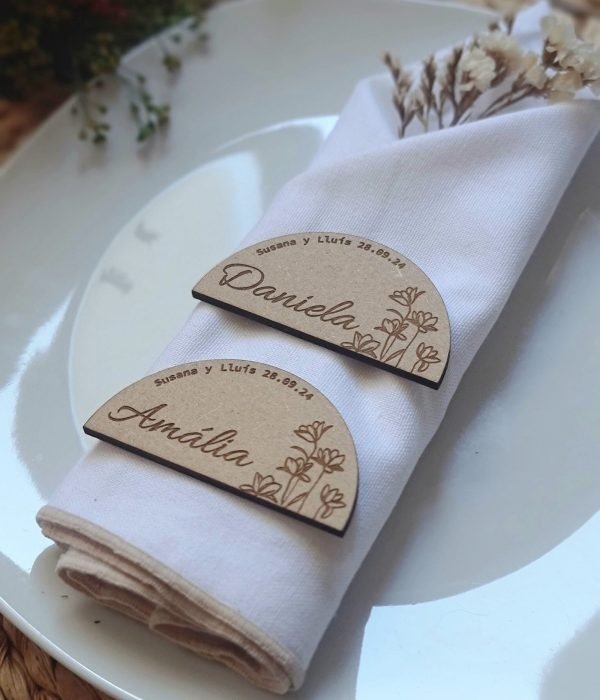 Marcasitios de madera estilo Abanico