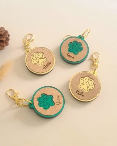 Llavero Personalizado con la Huella de Mascota