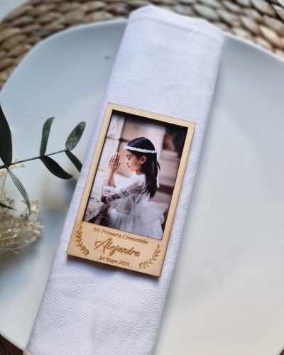 Imán de Madera Recuerdo Comunión “Alejandra”
