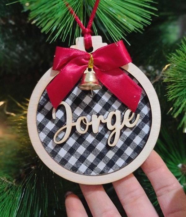 Bola de Navidad Vichy Personalizada