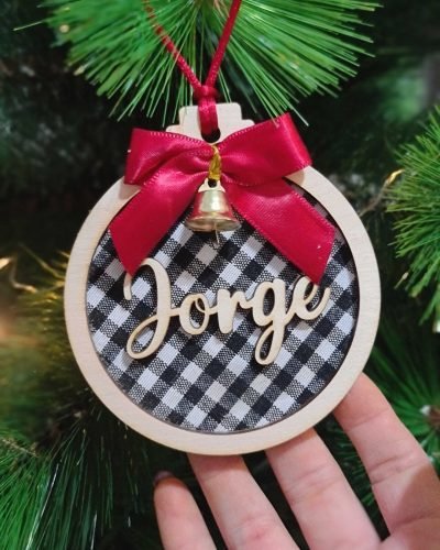 Bola de Navidad Vichy Personalizada