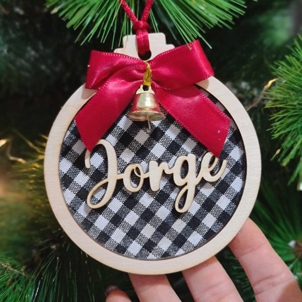 Bola de Navidad Vichy Personalizada