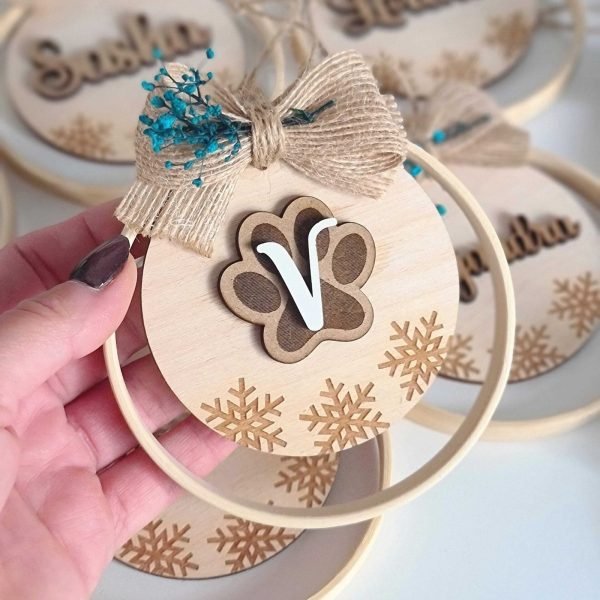 Bola Navidad Aro de Bambú