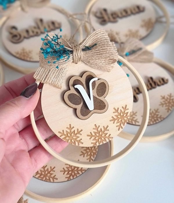 Bola Navidad Aro de Bambú