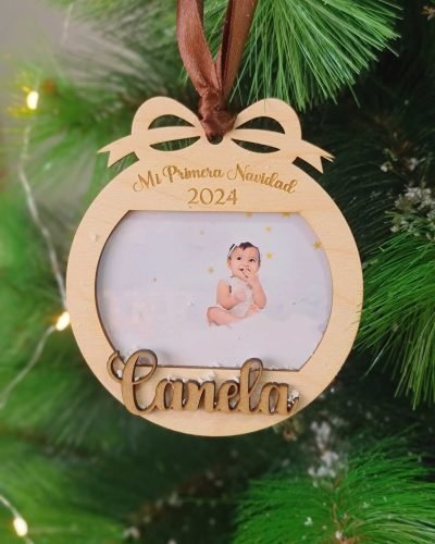 Bola con foto personalizada Mi Primera Navidad