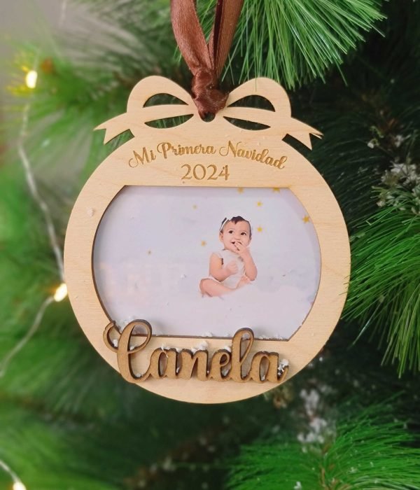 Bola con foto personalizada Mi Primera Navidad