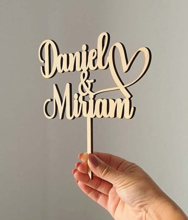 Cake Topper Boda “Corazón”