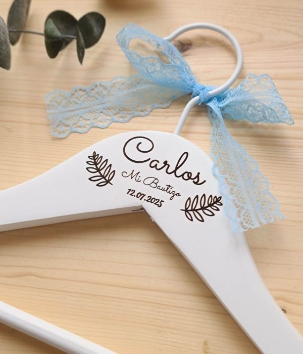 Percha Personalizada para Bautizo