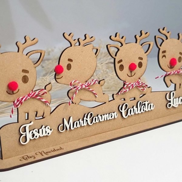 Familia Renos de Navidad Personalizados