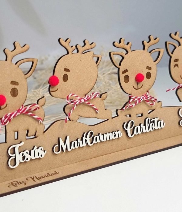 Familia Renos de Navidad Personalizados